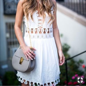 Honey punch strappy eyelet dress sz S